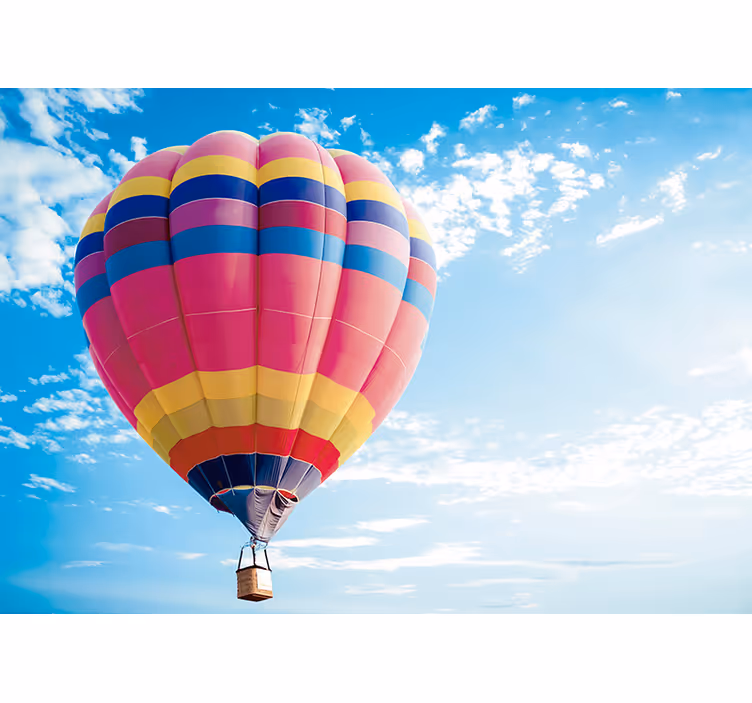Tapisserie ciel aventure de rêve en ballon - TenStickers