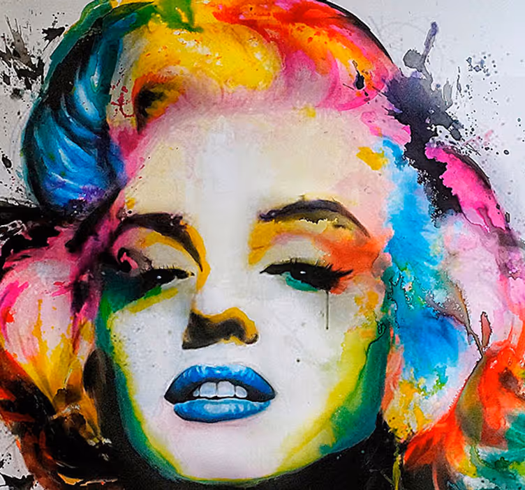 Papier peint mural art urbain Pop art coloré marilyn monroe - TenStickers