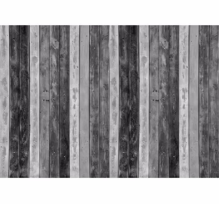 Papier peint salon planches de bois grises rustiques - TenStickers