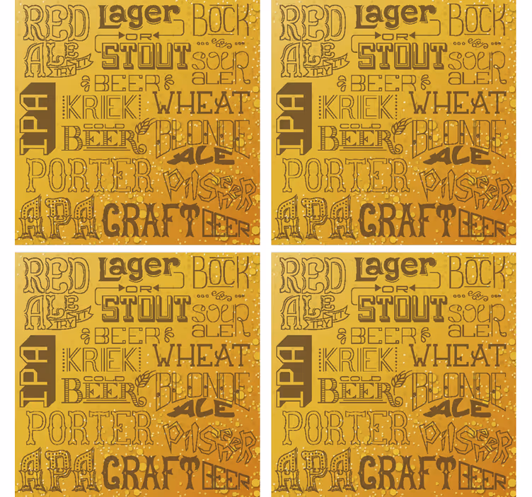 Différents types de bière bar coaster - TenStickers