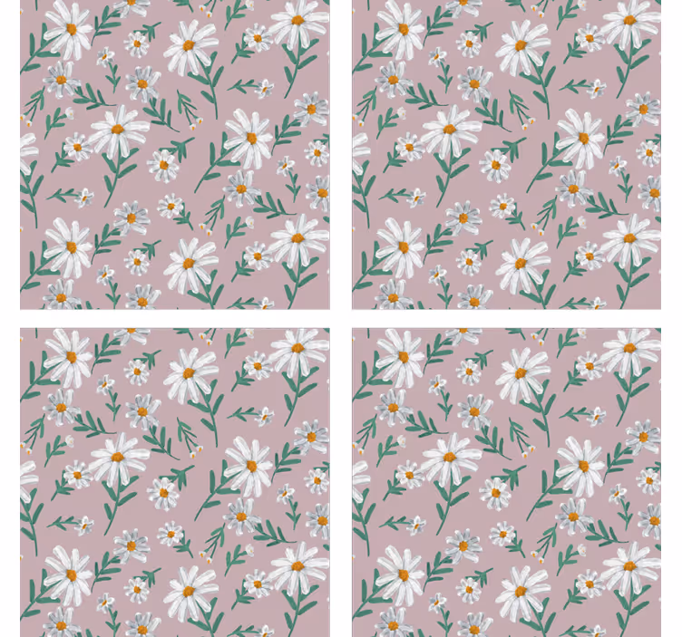 Sous verre motif floral arrière-plan - TenStickers