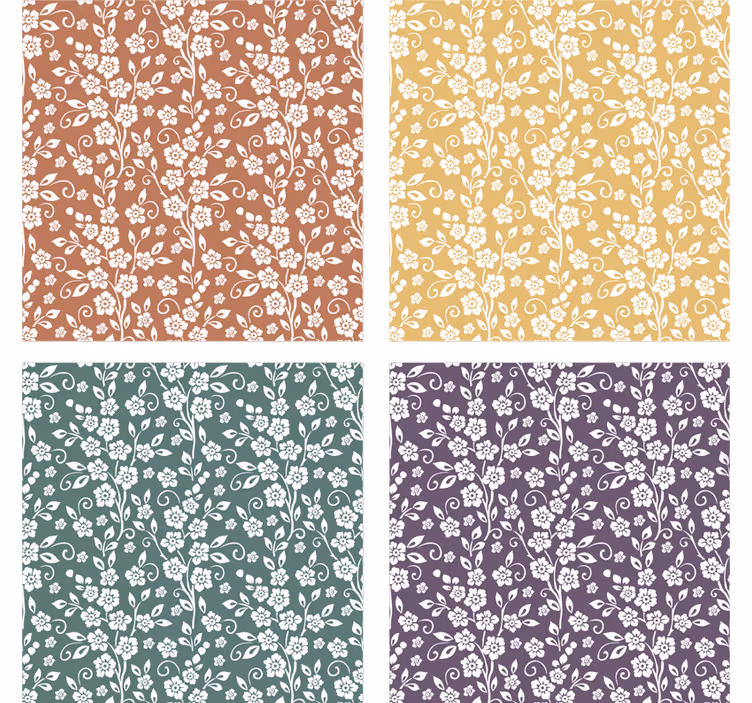 Sous-verre élégant sticker fleur - TenStickers