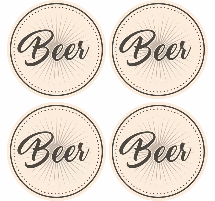 Sous verre bière typographie élégante de brasseur - TenStickers