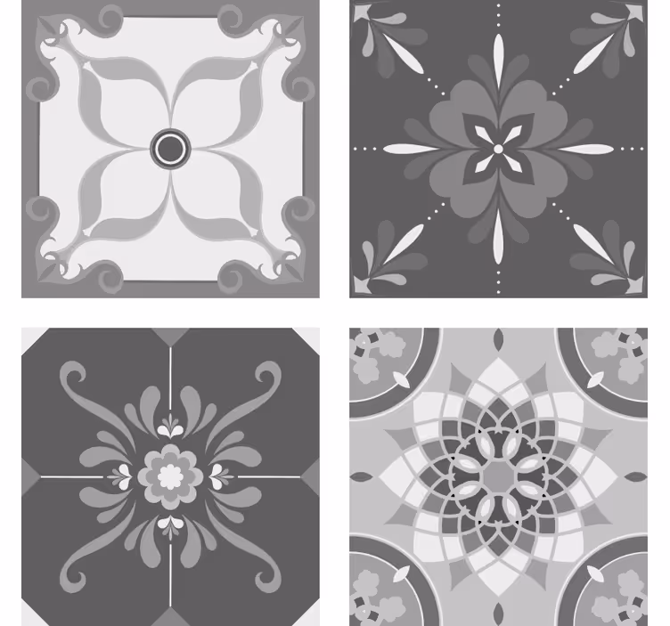 dessous de verre en carreaux Gris élégant - TenStickers
