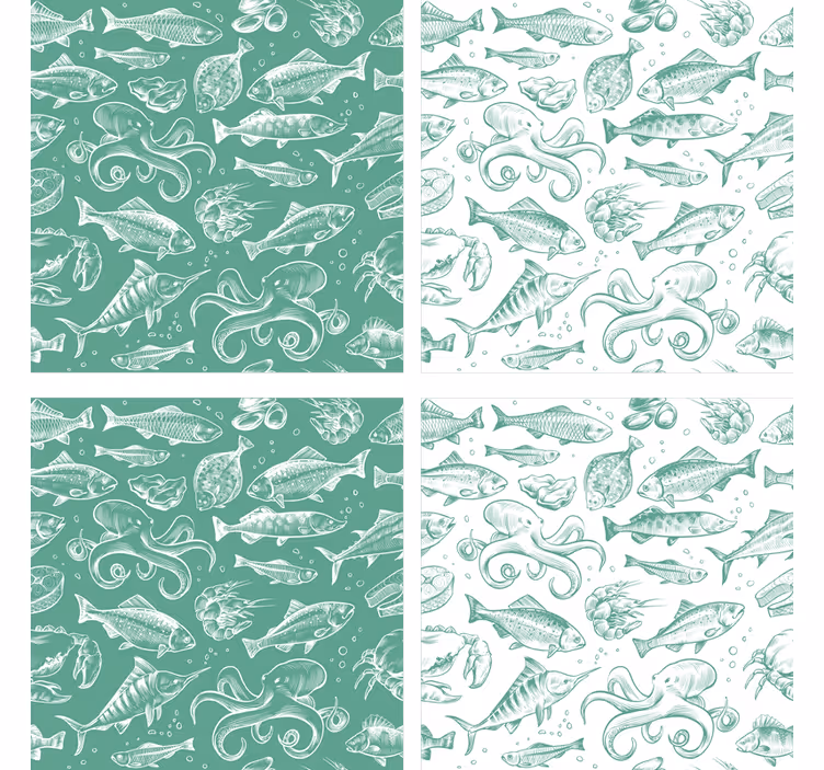 Sous verre motif de fruits de mer - TenStickers