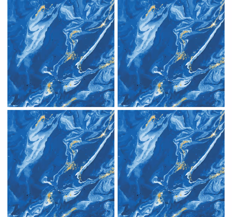 Sous verre marbre bleu tourbillonnant - TenStickers