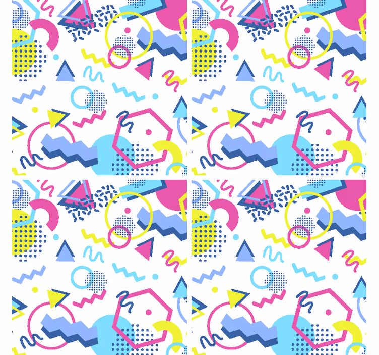 Sous verre bière motifs géométriques colorés - TenStickers