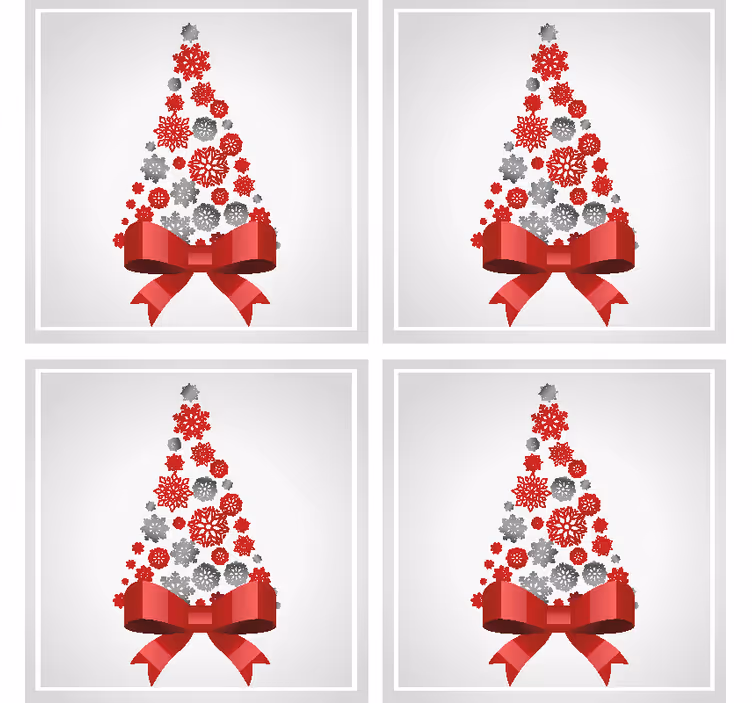 Dessous de verre noël Arbre élégant - TenStickers