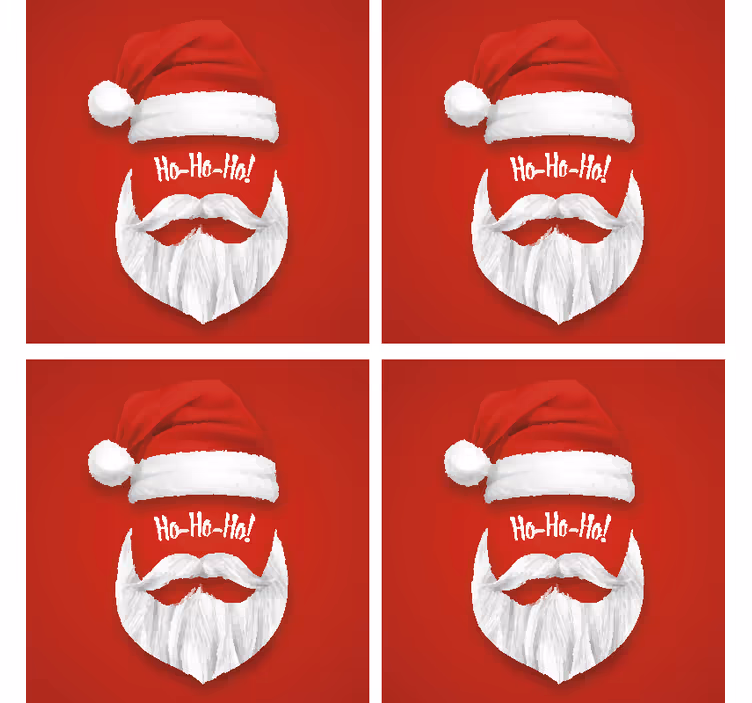Sous verre noël illustration chapeau de noël - TenStickers