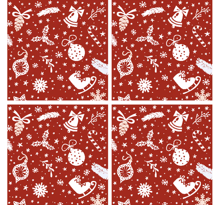 Dessous de verre Éléments de noël  - TenStickers