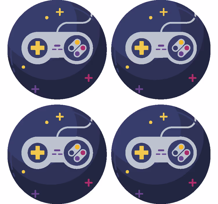 Sous verre bière manette de jeu multicolore - TenStickers
