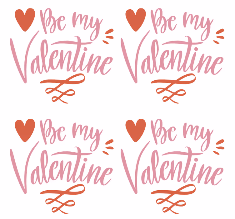 Sous verre citation graphiques de coeur de la saint-valentin - TenStickers