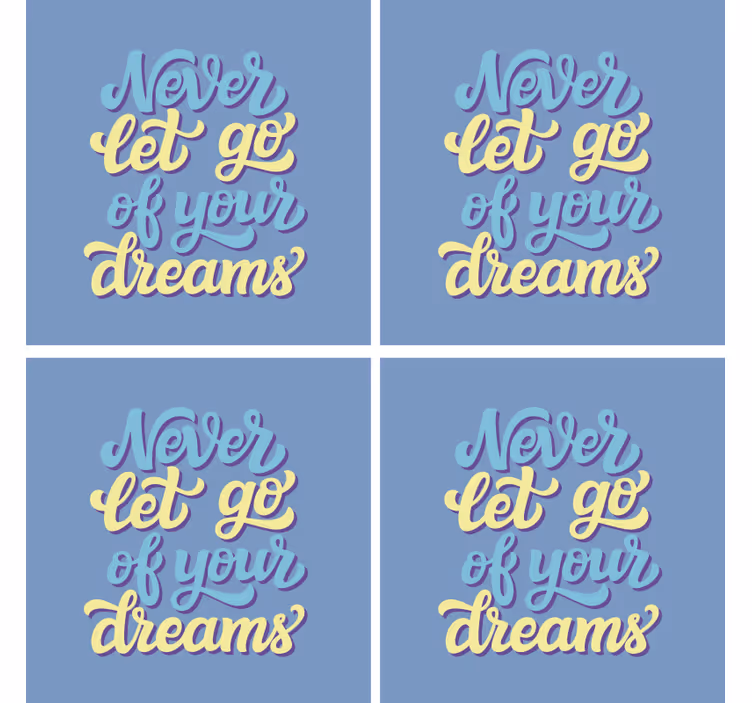 Sous verre citation art typographique inspirant - TenStickers