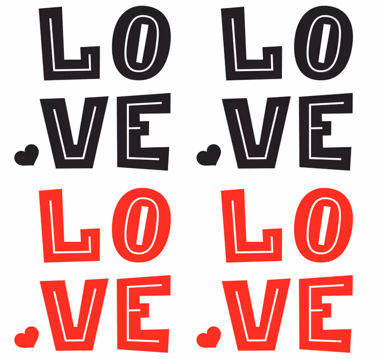 Sous verre citation typographie amour audacieuse - TenStickers