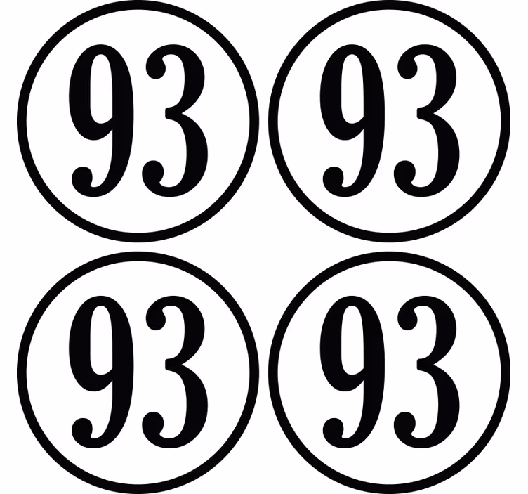 Dessous de verre numéro personnalisé - TenStickers