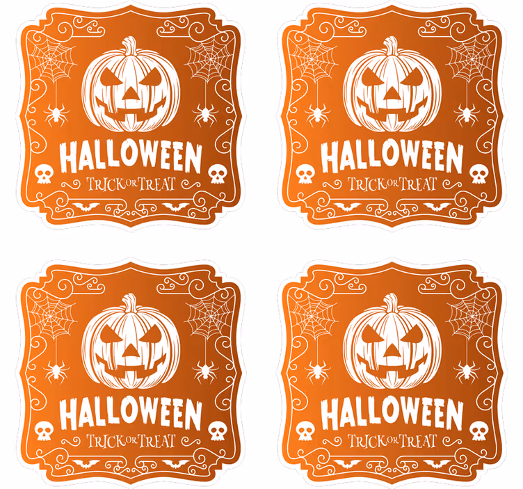 Sous verre halloween design citrouille - TenStickers