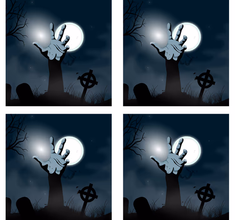 Sous verre halloween main de cimetière effrayante - TenStickers