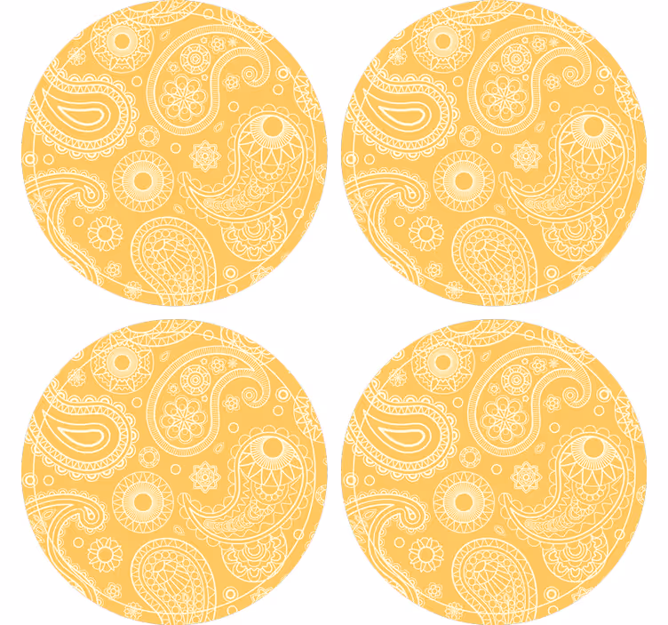 Sous verre motif paisley complexe - TenStickers