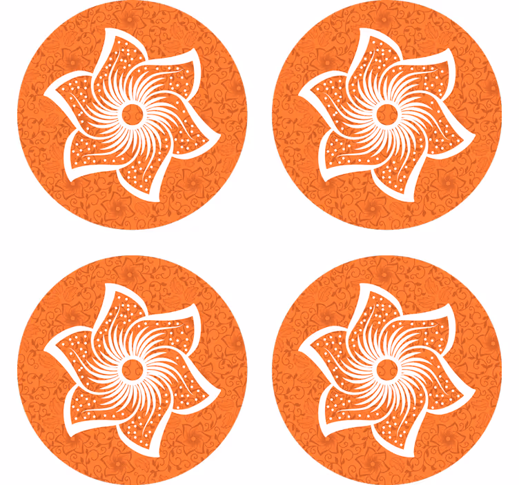 Sous verre bière fleur d'orange élégante - TenStickers