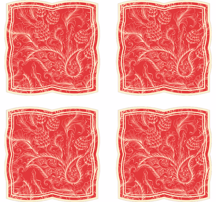 Sous verre motif floral orné - TenStickers