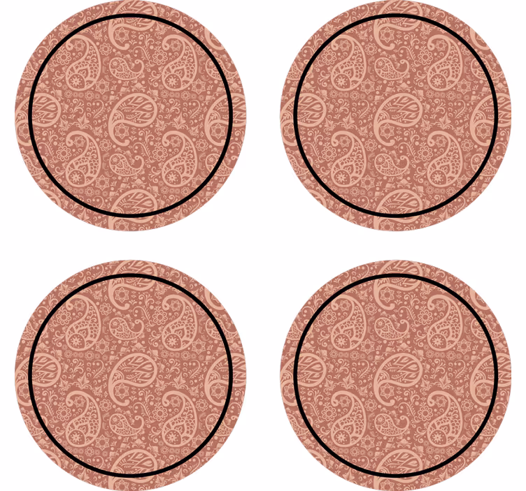 Sous verre motif floral paisley - TenStickers