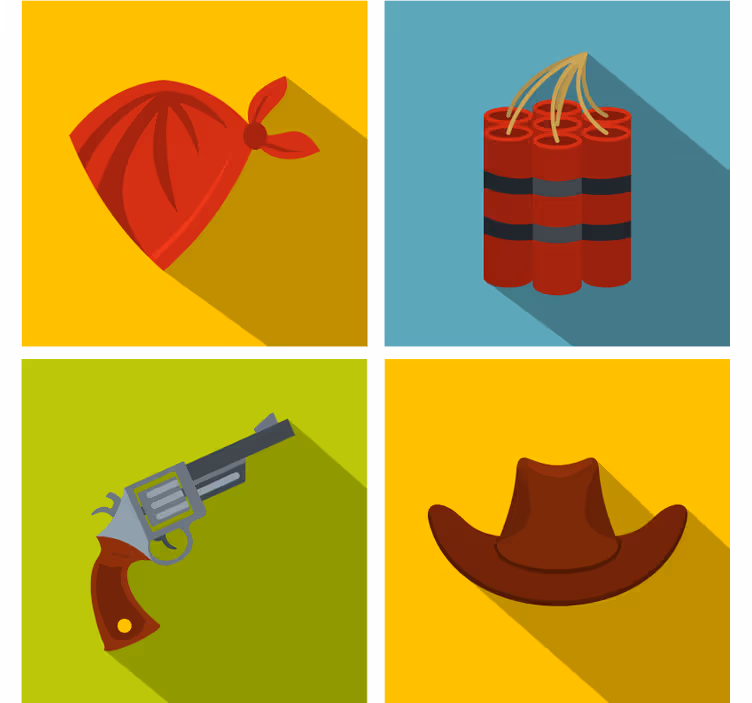 Sous verre bière chapeau de cowboy et dynamite - TenStickers