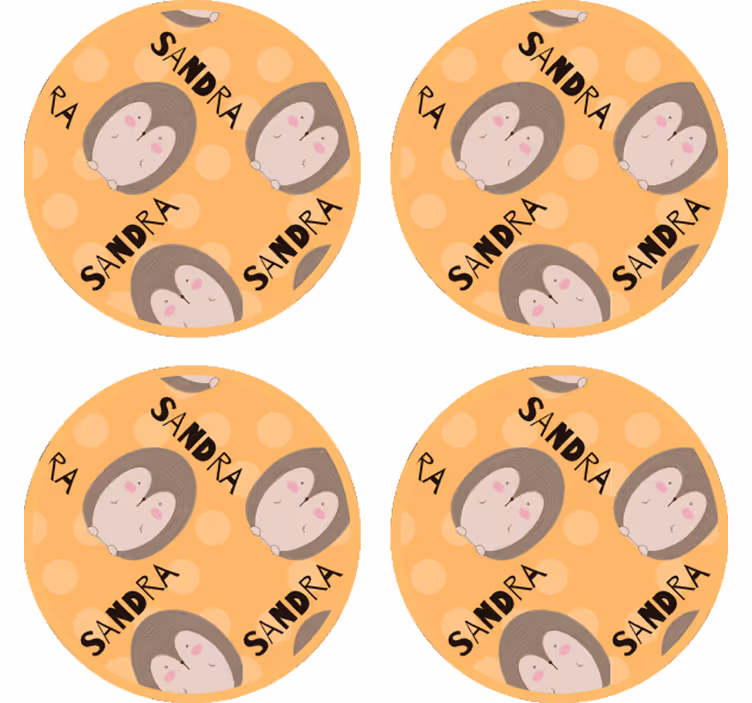 Sous verre personnalisable motif hérisson mignon - TenStickers