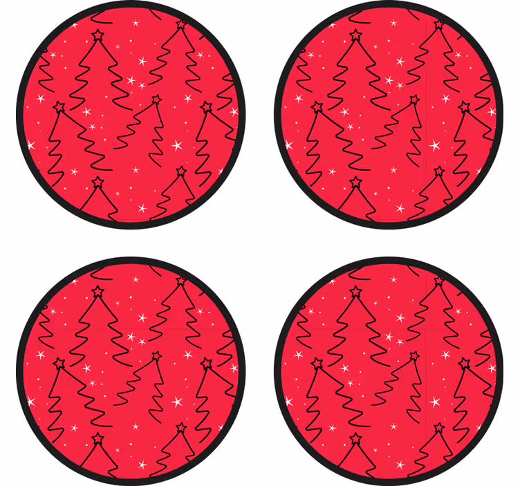 Sous verre noël motif arbre festif - TenStickers