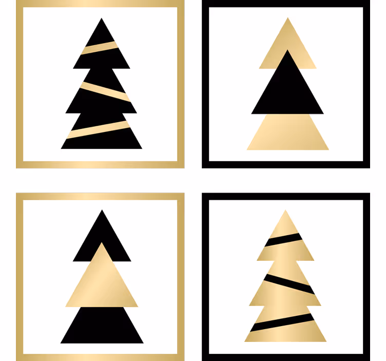 dessous de verre noel Modèle d'arbre élégant  - TenStickers
