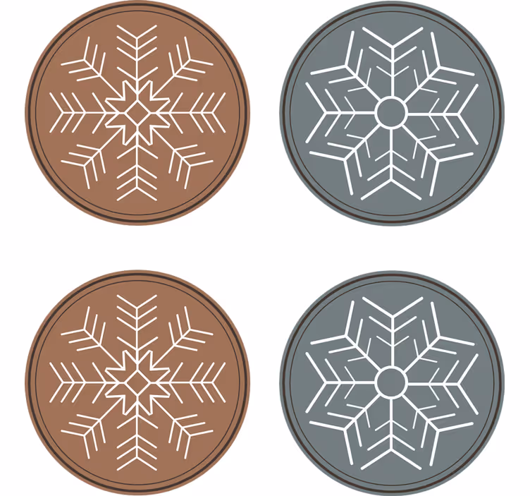 Sous verre noël collection motif flocon de neige - TenStickers