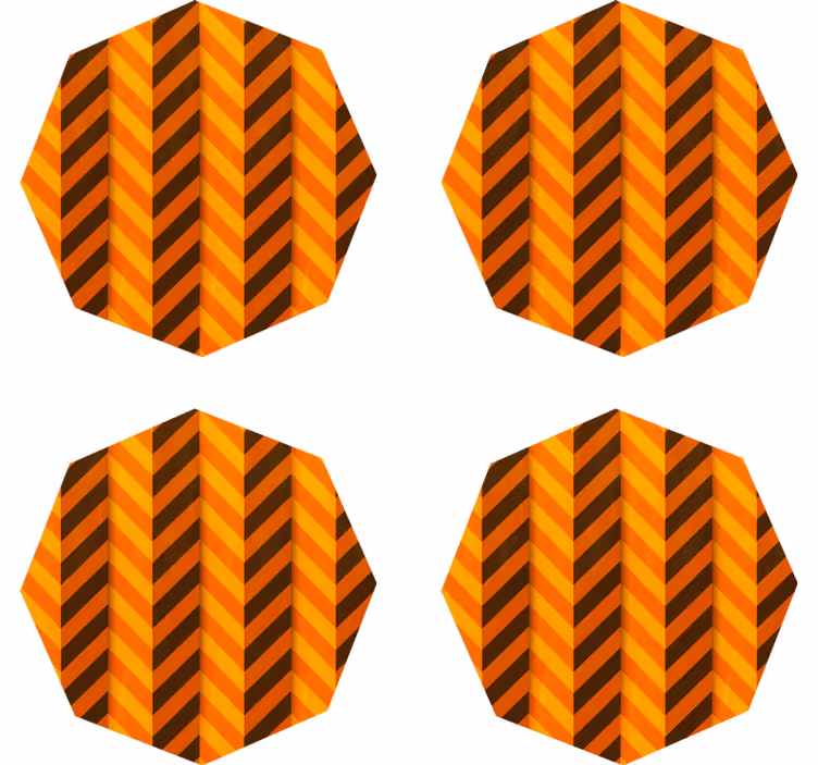 Sous verre halloween motif chevrons orange - TenStickers