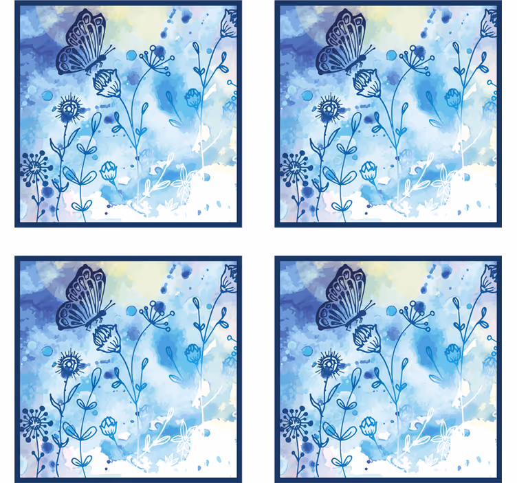 Sous verre motif aquarelle floral - TenStickers