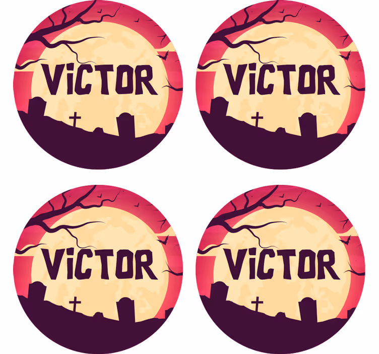 Sous verre halloween scène lunaire effrayante - TenStickers