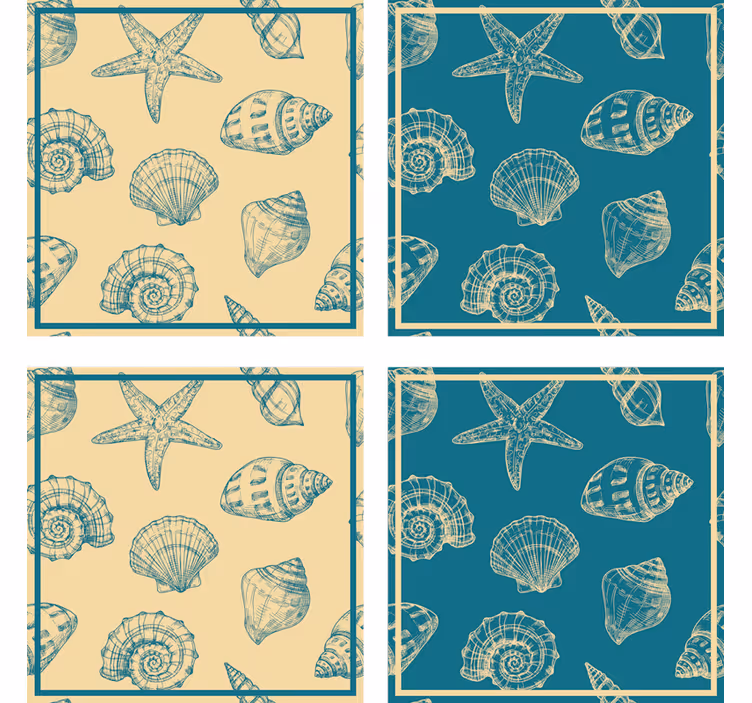 Sous verre motif coquillage Éléments - TenStickers