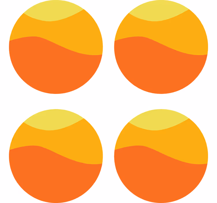 Sous verre couches colorées ondulées - TenStickers