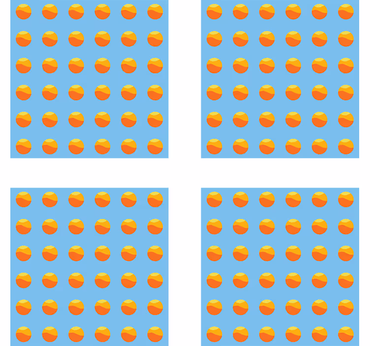 Sous verre moderne motif circulaire coloré - TenStickers
