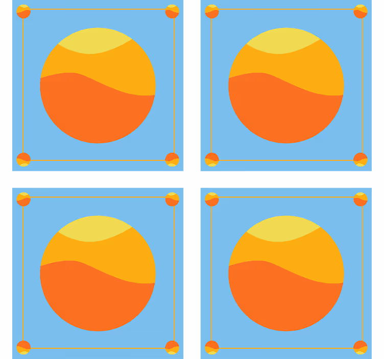 Sous verre champs de couleurs circulaires vibrants - TenStickers