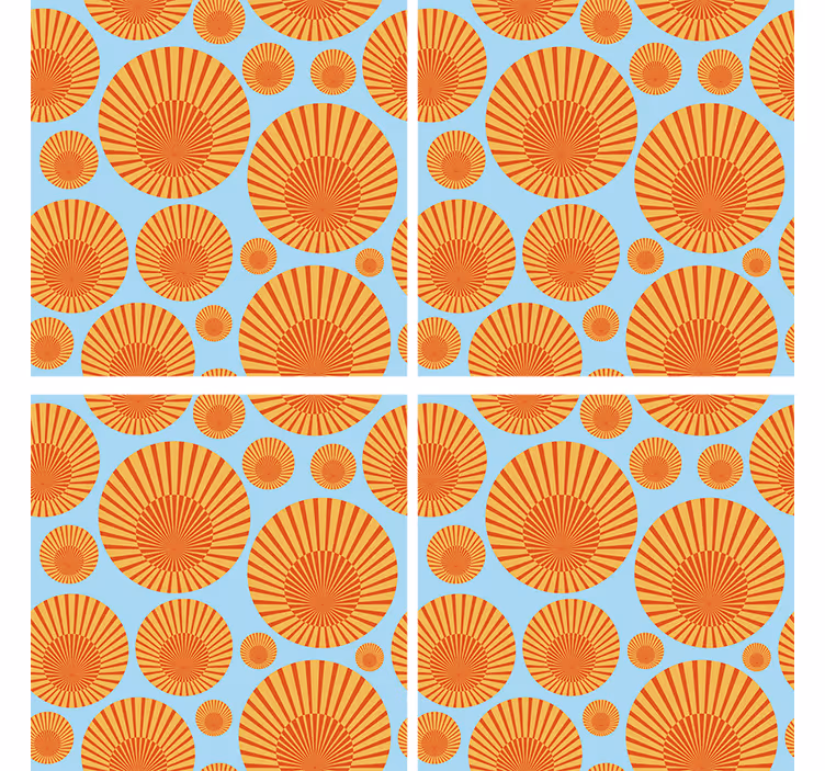 Sous verre motifs circulaires rayonnants - TenStickers