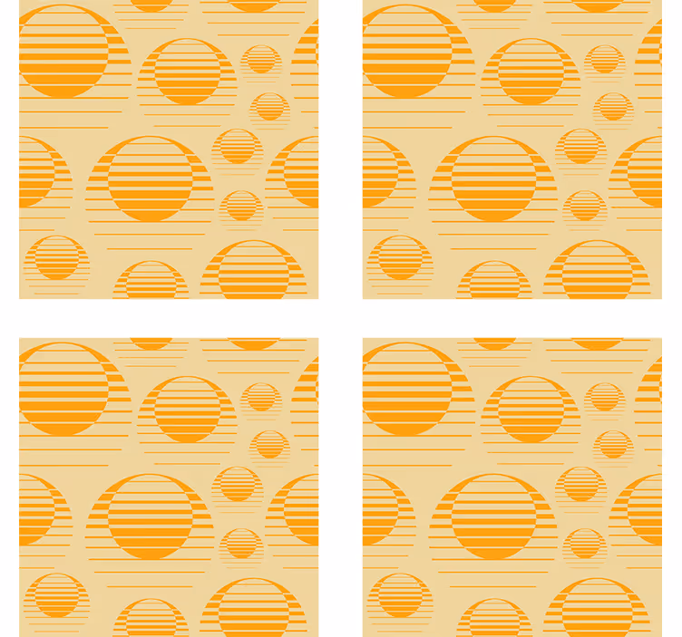 Sous verre vintage motif soleil rétro - TenStickers