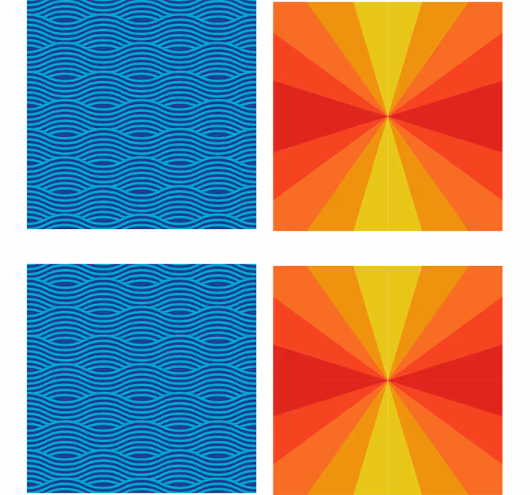 Sous verre Éclat de couleurs radieuses - TenStickers
