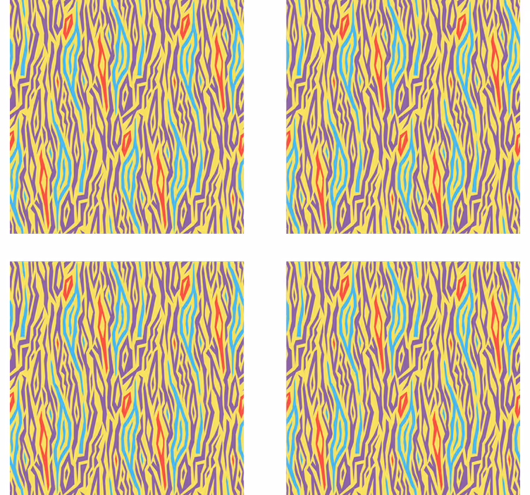 Sous verre lignes abstraites vibrantes - TenStickers