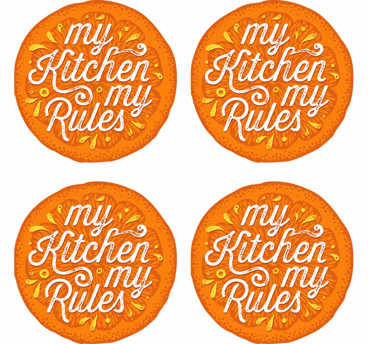 Sous verre bière règles de cuisine texte - TenStickers