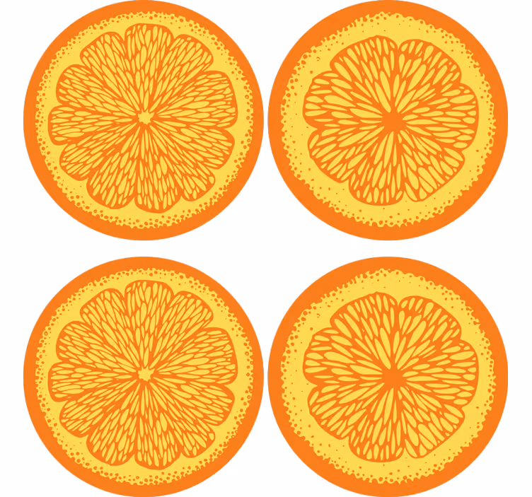 Sous verre moderne motif de tranches d'agrumes - TenStickers