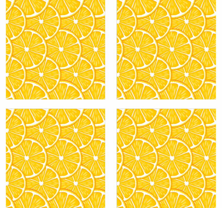 Sous verre concept de tranche d'agrume - TenStickers