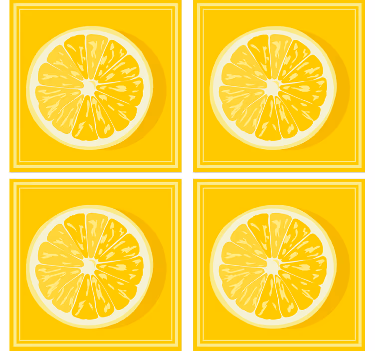Sous verre style tranche d'agrumes - TenStickers