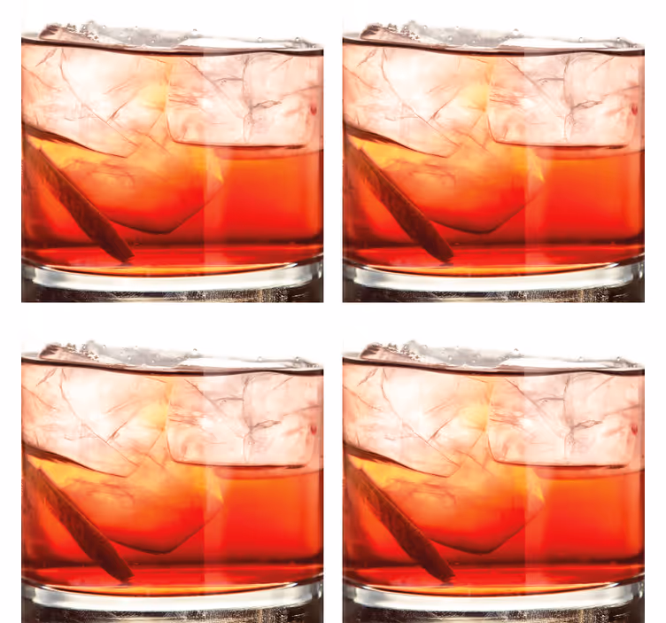 Sous verre bière whiskey sur glace - TenStickers