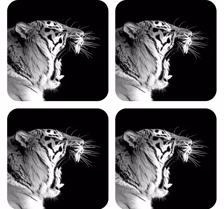 Sous verre bière profil de tigre majestueux - TenStickers