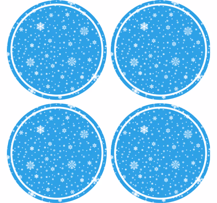 Sous verre noël motif flocon rond - TenStickers