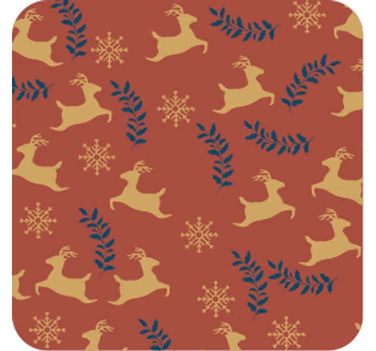 Sous verre noël motif rennes galopants - TenStickers
