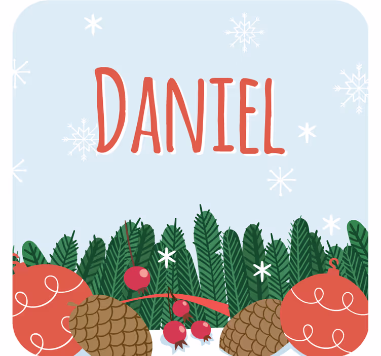 Sous verre noël décorations de pommes de pin - TenStickers